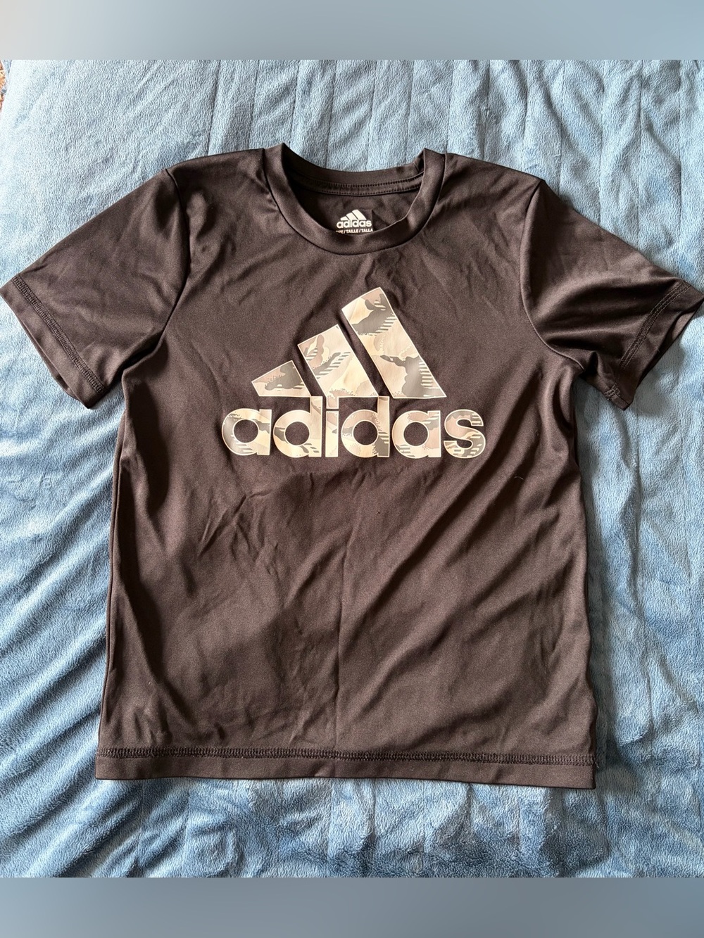 adidas Black Tee with Camo Logo